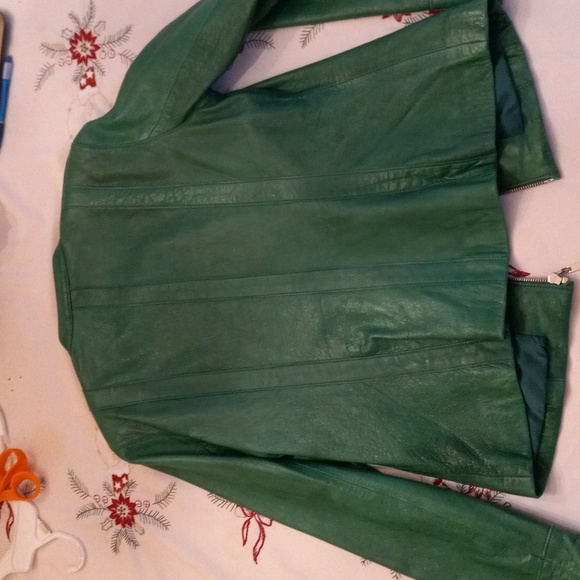 Doncaster Sport Kelly Green Leather Jacket - Picture 4 of 14